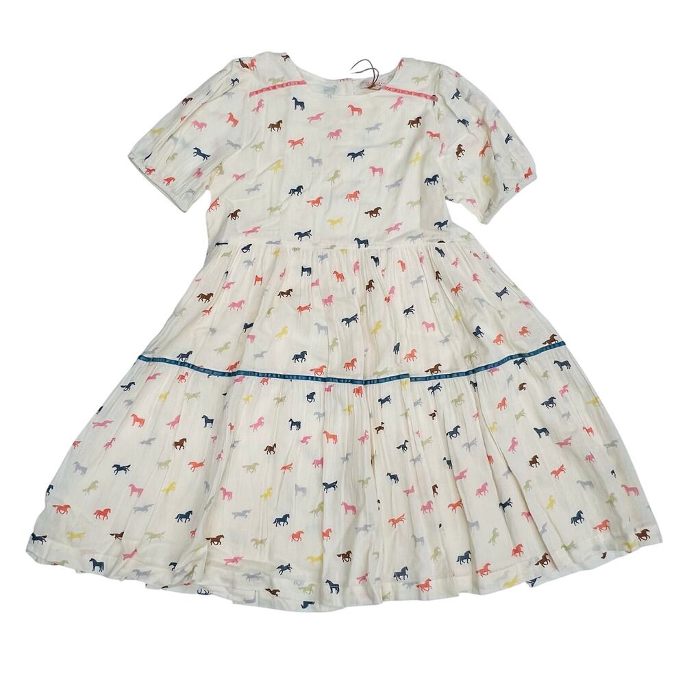 NWT Pink Chicken 12Y Charlie Dress in Tiny Horses